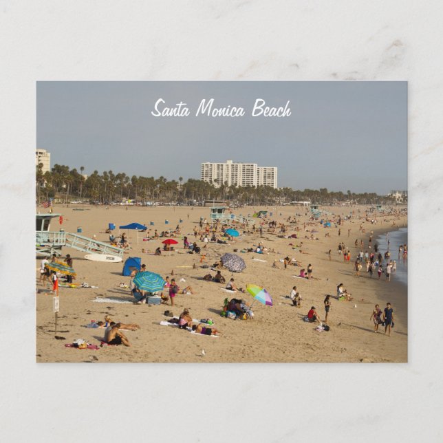 Santa Monica Beach Postcard Postkarte (Vorderseite)