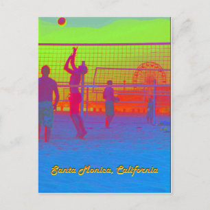 Santa Monica Beach Volleyball Pier Postkarte