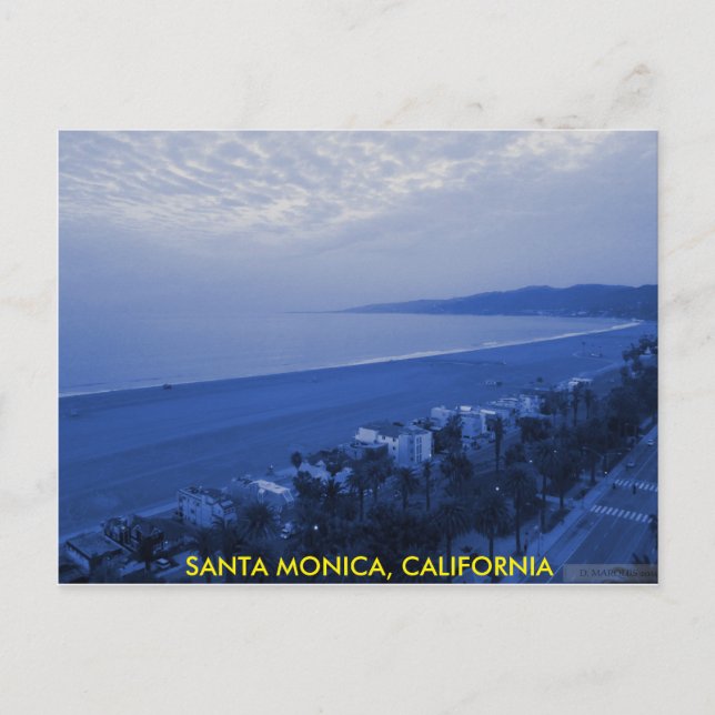 SANTA MONICA BLUE POSTCARD POSTKARTE (Vorderseite)