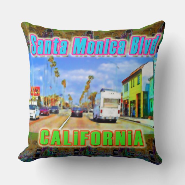 "Santa Monica Blvd 2" Kissen (Vorderseite)