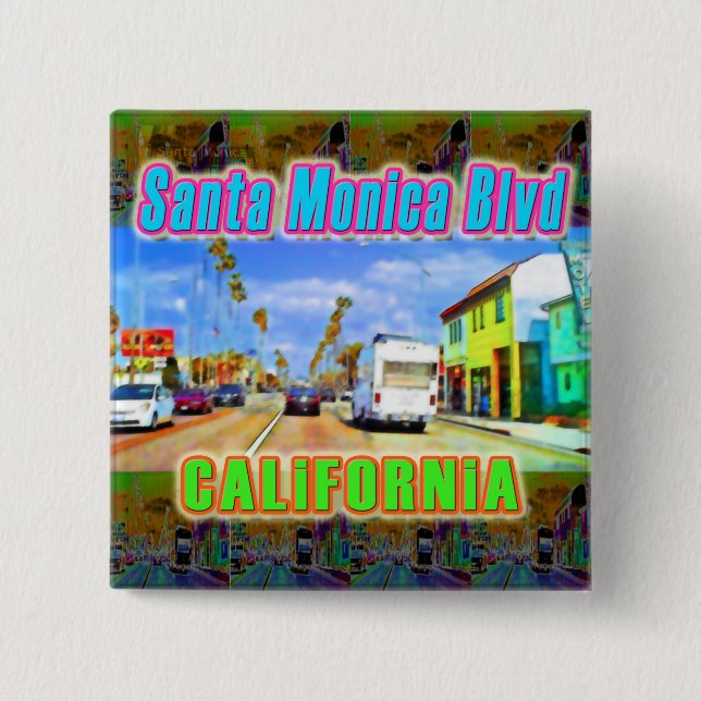 "Santa Monica Blvd 2"-Taste Button (Vorderseite)