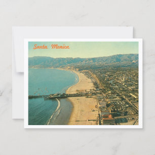 Santa Monica CA Luftbild der 1960er Postkarte