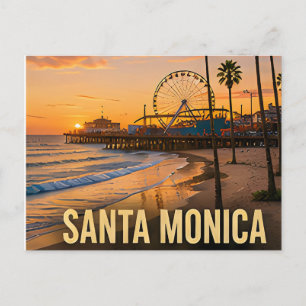 Santa Monica California Pier Küstenreise-Geschenk Postkarte