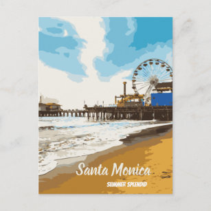 Santa Monica California Postcard Postkarte