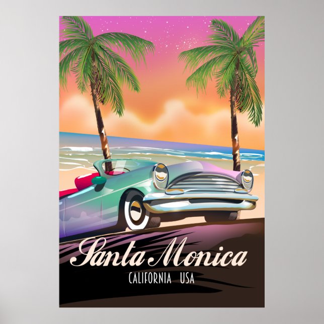 Santa Monica California USA Poster (Vorne)