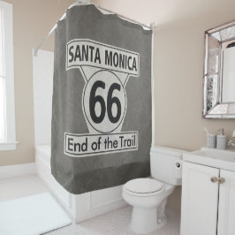 Santa Monica Ende der Wanderroute 66 Duschvorhang