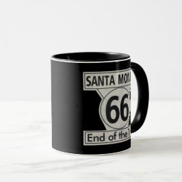 Santa Monica Ende der Wanderroute 66 Tasse