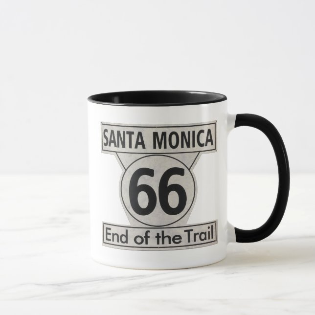 Santa Monica Ende der Wanderroute 66 Tasse (Rechts)