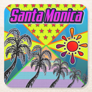 Santa Monica Freedom Coaster Rechteckiger Pappuntersetzer