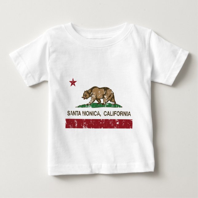 Santa Monica Kalifornien Flagge Baby T-shirt (Vorderseite)