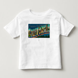 Santa Monica, Kalifornien - große Buchstabe-Szene Kleinkind T-shirt