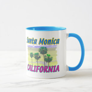 Santa Monica Kalifornien Palme & Strand Tasse