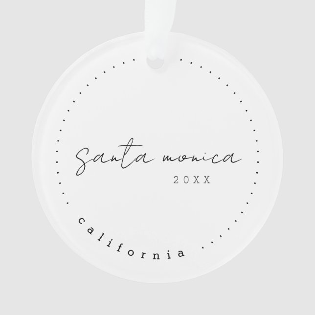 Santa Monica, Kalifornien Reisen USA Simple Ornament (Vorderseite)