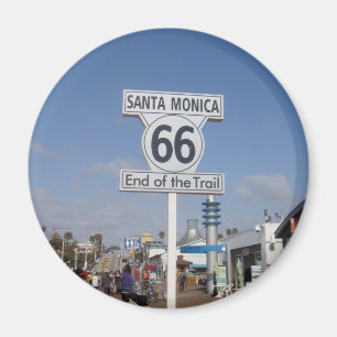Santa Monica, Kalifornien - RT 66 Magnet