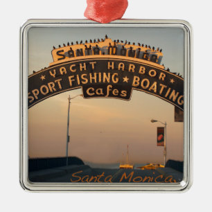 Santa Monica Kalifornien Silbernes Ornament