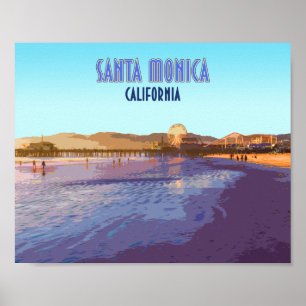 Santa Monica Los Angeles Kalifornien Vintag Poster