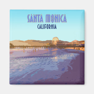 Santa Monica Los Angeles Kalifornien Vintage Magnet