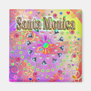 Santa Monica Lucky Golden Magnet