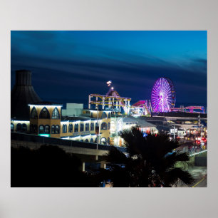 Santa Monica Nacht Poster