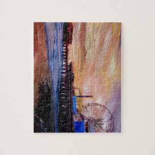 Santa Monica Pier am Sonnenuntergang Puzzle