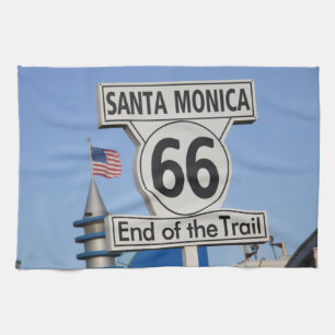 Santa Monica Pier - Ende der Spur Geschirrtuch