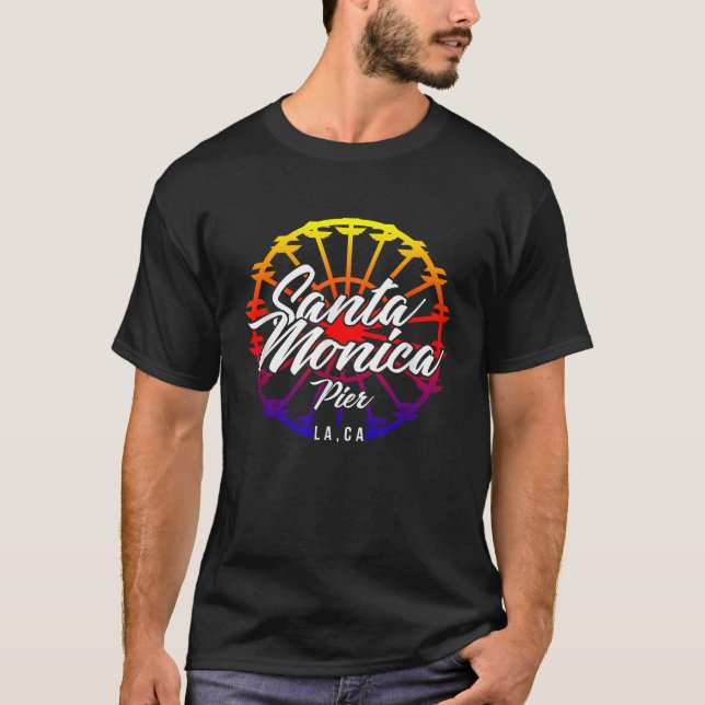 Santa Monica Pier LA CA T-Shirt (Vorderseite)