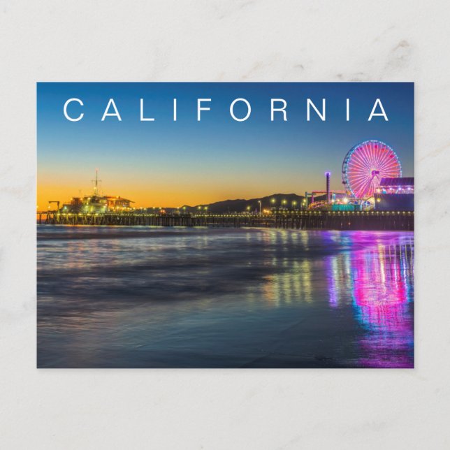 Santa Monica Pier | Los Angeles, Kalifornien Postkarte (Vorderseite)