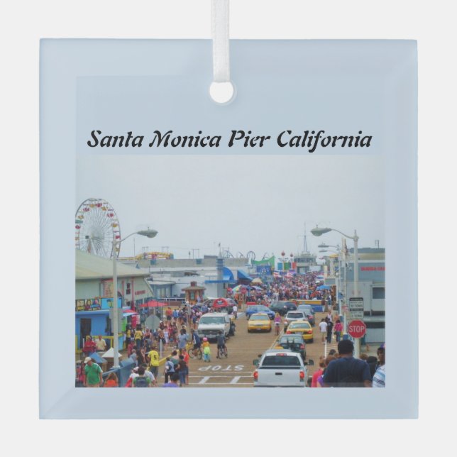 SANTA MONICA PIER ORNAMENT AUS GLAS (Vorderseite)
