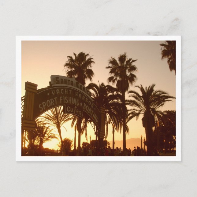 Santa Monica Pier Postcard Postkarte (Vorderseite)