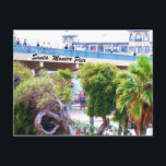 SANTA MONICA PIER Postkarte<br><div class="desc">Eine schöne Festung des Pier Santa Monica. Fotograf Jo-Ann Hayden</div>