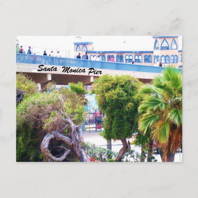 SANTA MONICA PIER Postkarte (Vorderseite)