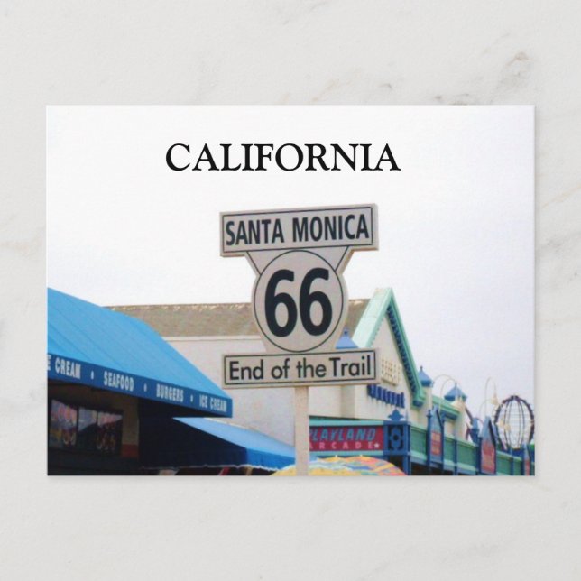 SANTA MONICA PIER, Postkarte KALIFORNIEN (Vorderseite)