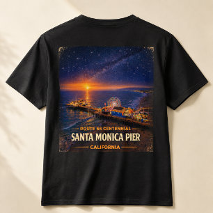 Santa Monica Pier Route 66 Centennial Sonnenunterg T-Shirt