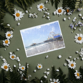 Santa Monica Pier - Shabby Chic Foto Edit Postkarte