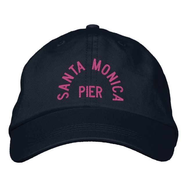 SANTA MONICA PIER-Verstellbare Cap Bestickte Kappe (Vorderseite)