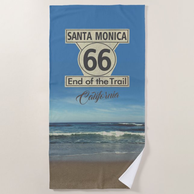 Santa Monica Route 66 Strandtuch (Vorderseite)