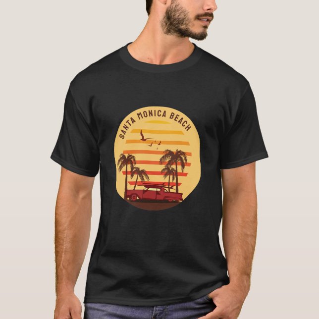 Santa Monica Strand aloha Sommer T-Shirt (Vorderseite)