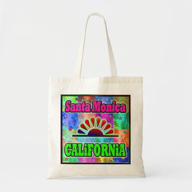 Santa Monica Sun & Palms Bag Tragetasche (Vorne)