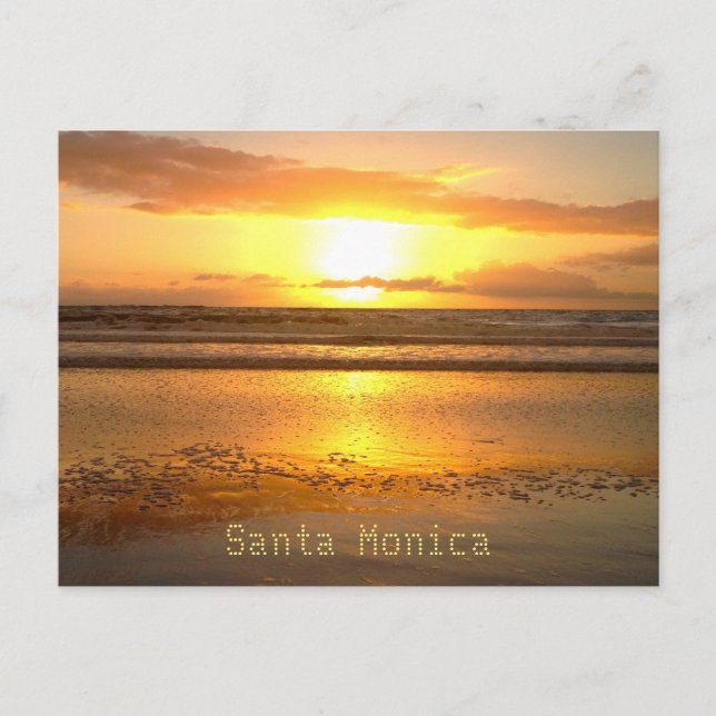 Santa Monica Travel Beach Bubbles Postkarte (Vorderseite)