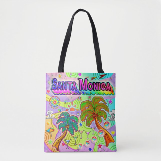 Santa Monica Urlaub Ziel Tote Tasche (Vorderseite)