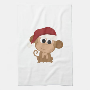 Santa Monkey Geschirrtuch