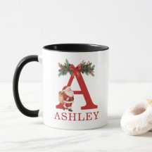 Santa Monogrammed and Name Family Matching