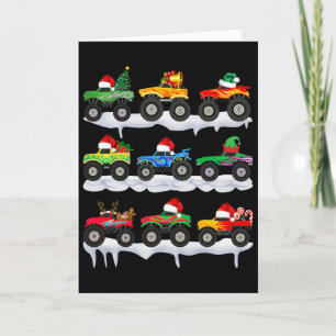 Santa Monster Truck Weihnachts-Squad Group Boys Ki Karte