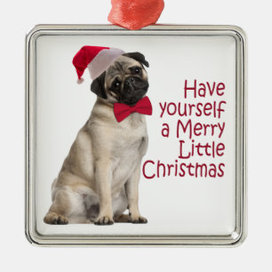 Santa Mops Ornament