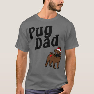 Santa Mops Vater Weihnachten Weihnachtsmann Mops E T-Shirt