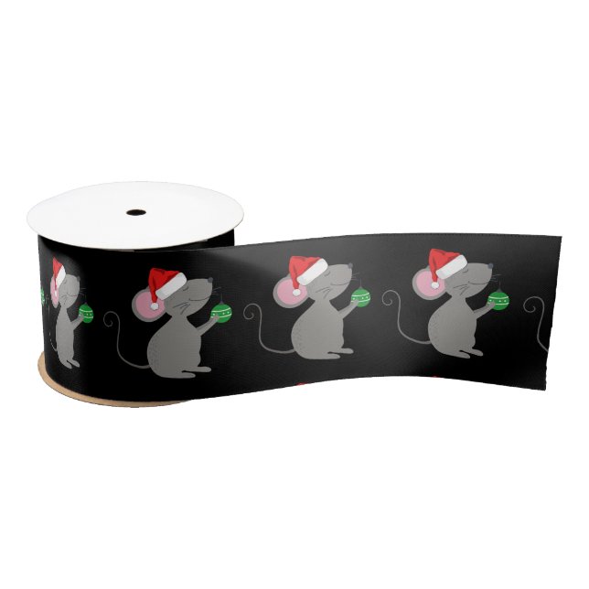 Santa Mouse Satinband (Spule)