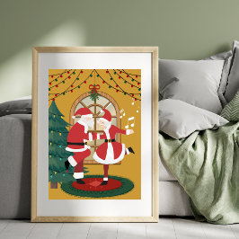 Santa & Mrs Claus Tanz Gemeinsam Weihnachtsdruck Poster