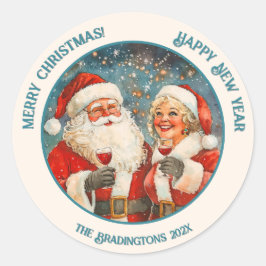 Santa Mrs Claus Weihnachten Neue Jahre Sticker