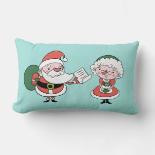 Santa & Mrs Claus werfen Kissen