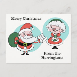 Santa & Mrs. Claus Zollpostkarte Feiertagspostkarte